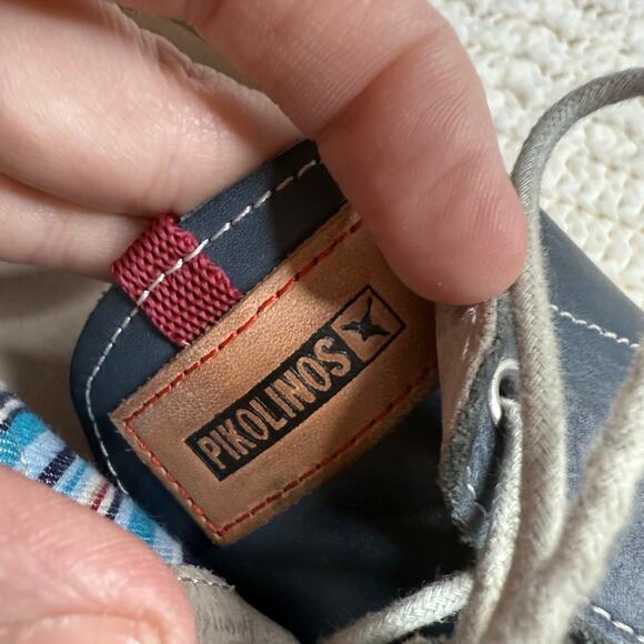 PIKOLINOS Men's 45 US 11, 11.5 Olvera Lace Up Oxford Leather Shoes Blue Brown - Picture 5 of 12